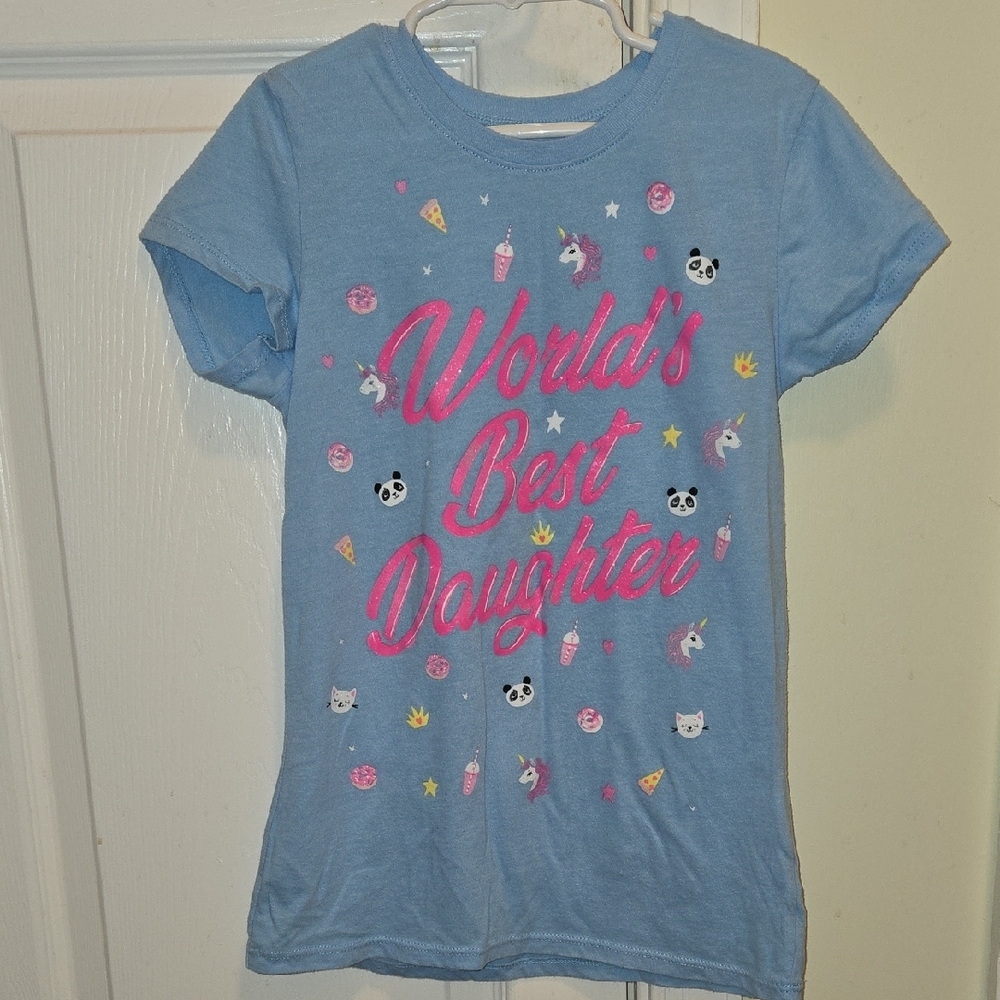 Blue Kids Shirt - World's Best Daughter